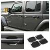 Door Handle Bowl Recess Guard Trim Cover Exterior Kits For Jeep Wrangler JL JLU