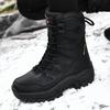 Large size outdoor velvet travel snow boots thickened warm hiking winter couple high-top cotton shoes