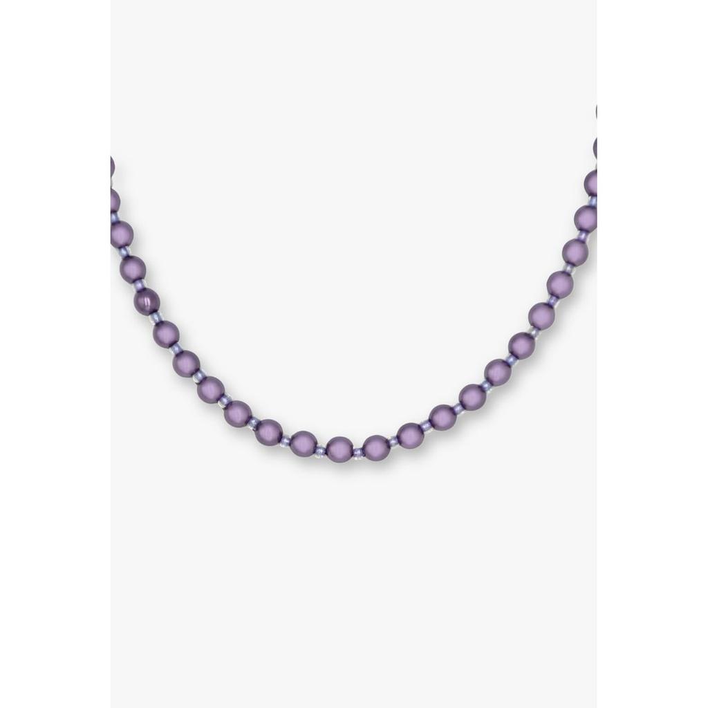 ANNA SUI Butterfly Motif Pearl Necklace Removable Charm Gunmetal Plated Choker SAMN207534XV