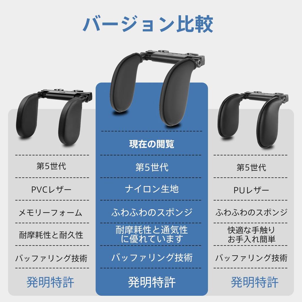 EPOCHHIKE Car Headrest Neck Memory Easy No Tools Junior Seat Suitable for Children and Japanese Patented Comfortable In the Nylon Fabric Pillow, Foam,