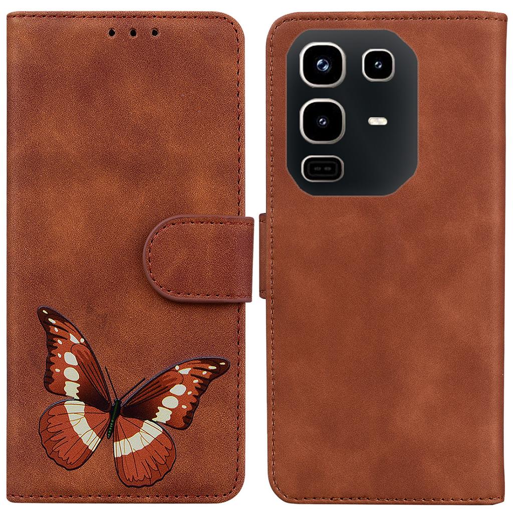 For Infinix Note 50 Pro 4G/Note 50 4G Stand Case PU Leather Phone Cover Butterfly Printed