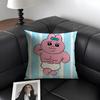 O-Opanchu Usagii Cartoon Cushion Cover Natural Linen Organic Fabric Double-Sided Printing Sofa Home Decor Gift Pillow Case