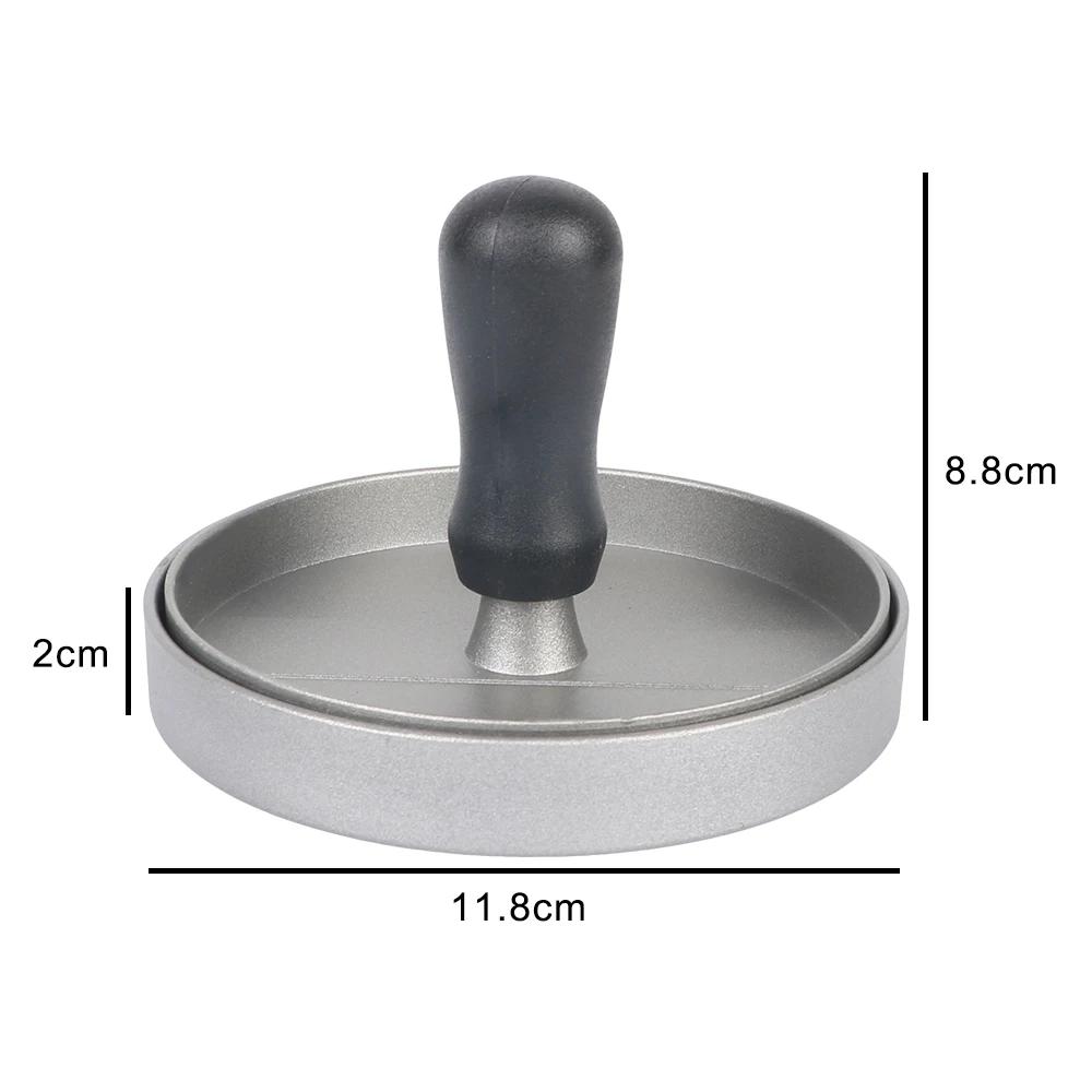 Molde de Comida Doméstico Utensílios de Cozinha Molde Redondo para Hambúrguer Churrasco Hambúrguer Carne Torta de Carne Hambúrguer Carne Prensador Liga de AlumínioCasa F