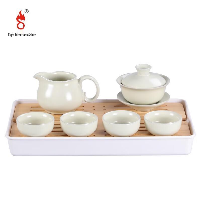 

Bafang Li Guanyao Celadon Green 7-Piece Teaset with Tea Tray