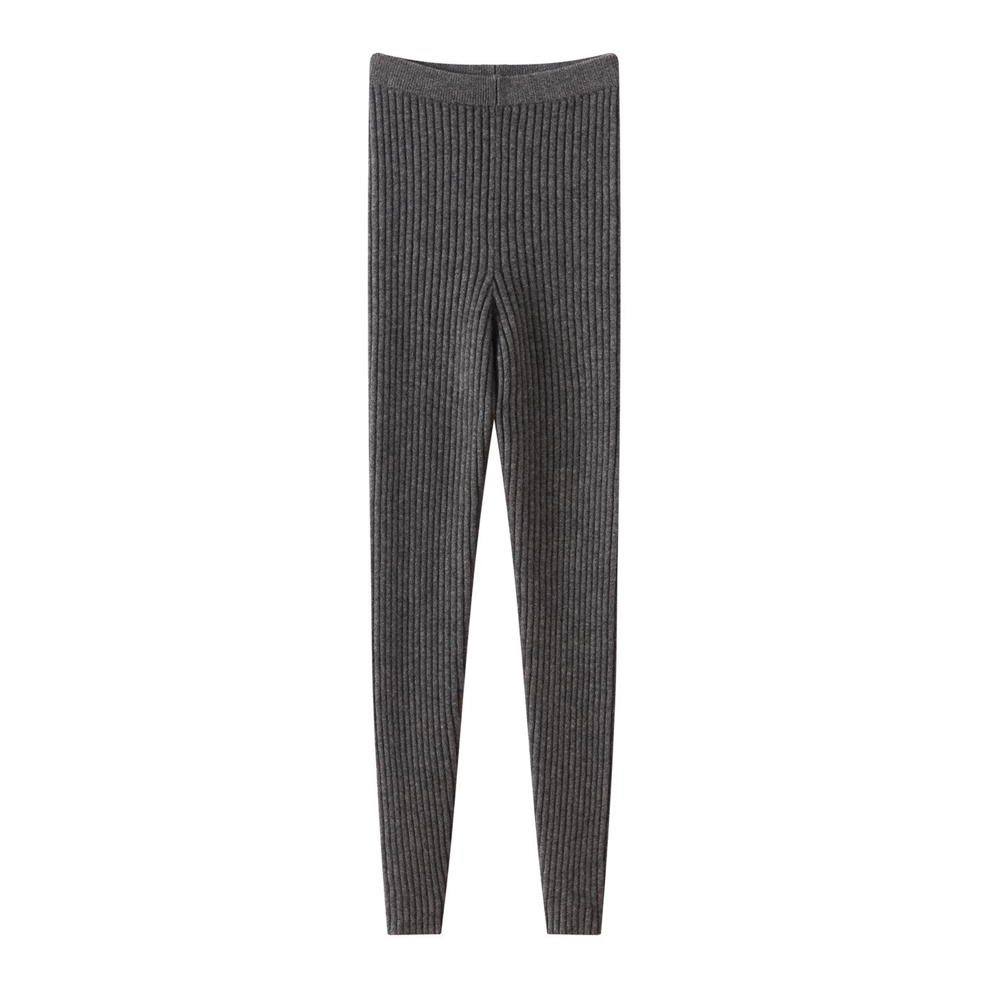 

Women s Autumn & Winter Cashmere Knit Base Layer Pants - Soft, Comfortable, Warm, Solid Color, Striped Versatile Fashion. Extra Large