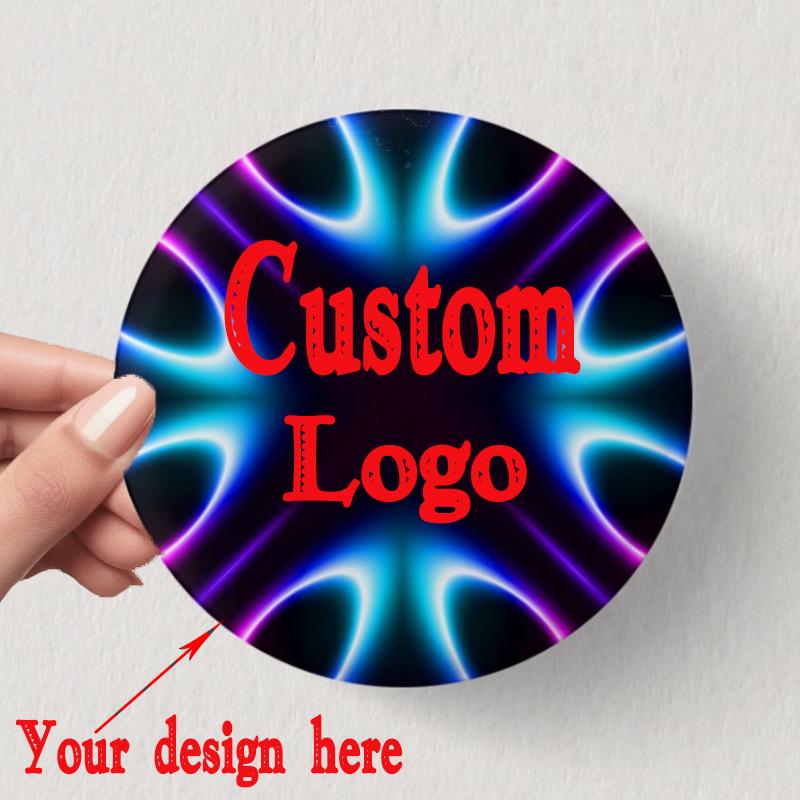 3-6Cm96Pcs Round Customizable Multi-Color Logo Po Stickers - Durable Waterproof Labels For Promotional Activities And Company