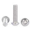 Semicircular Head Hex Socket Screws, 304 Stainless Steel M2-M12, ISO7380 Machine Thread Bolts