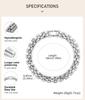 Watchband Statement Chain Bracelet for Women, Bold Strap Chain Bracelets, Stainless Steel Links Wristband