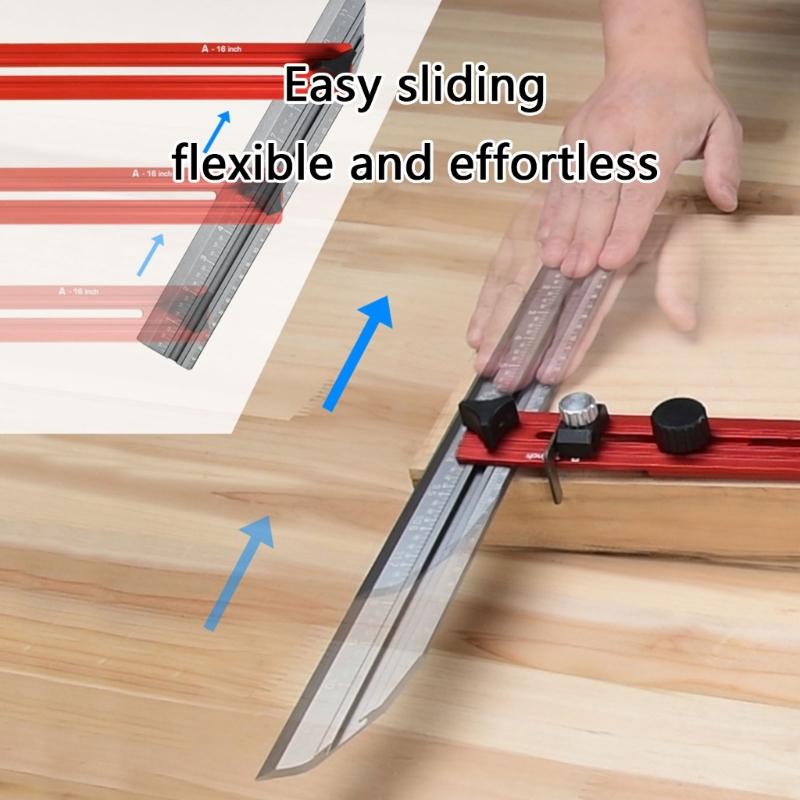Foldable Aluminum Stair Treads Measuring Tool Multifunctional Stair Treads Template Tool Adjustable Stair Treads Gauge