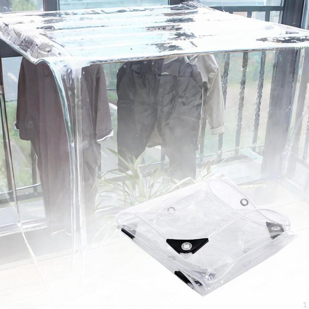 Transparente PVC-Plane, Regentuch, verdicktes Regentuch, wasserdicht, für Terrasse und Pavillon-Camping