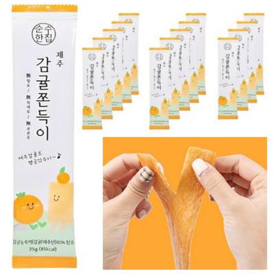 [Soonsoo House] Snack Mastigável de Tangerina de Jeju 25gx15UN