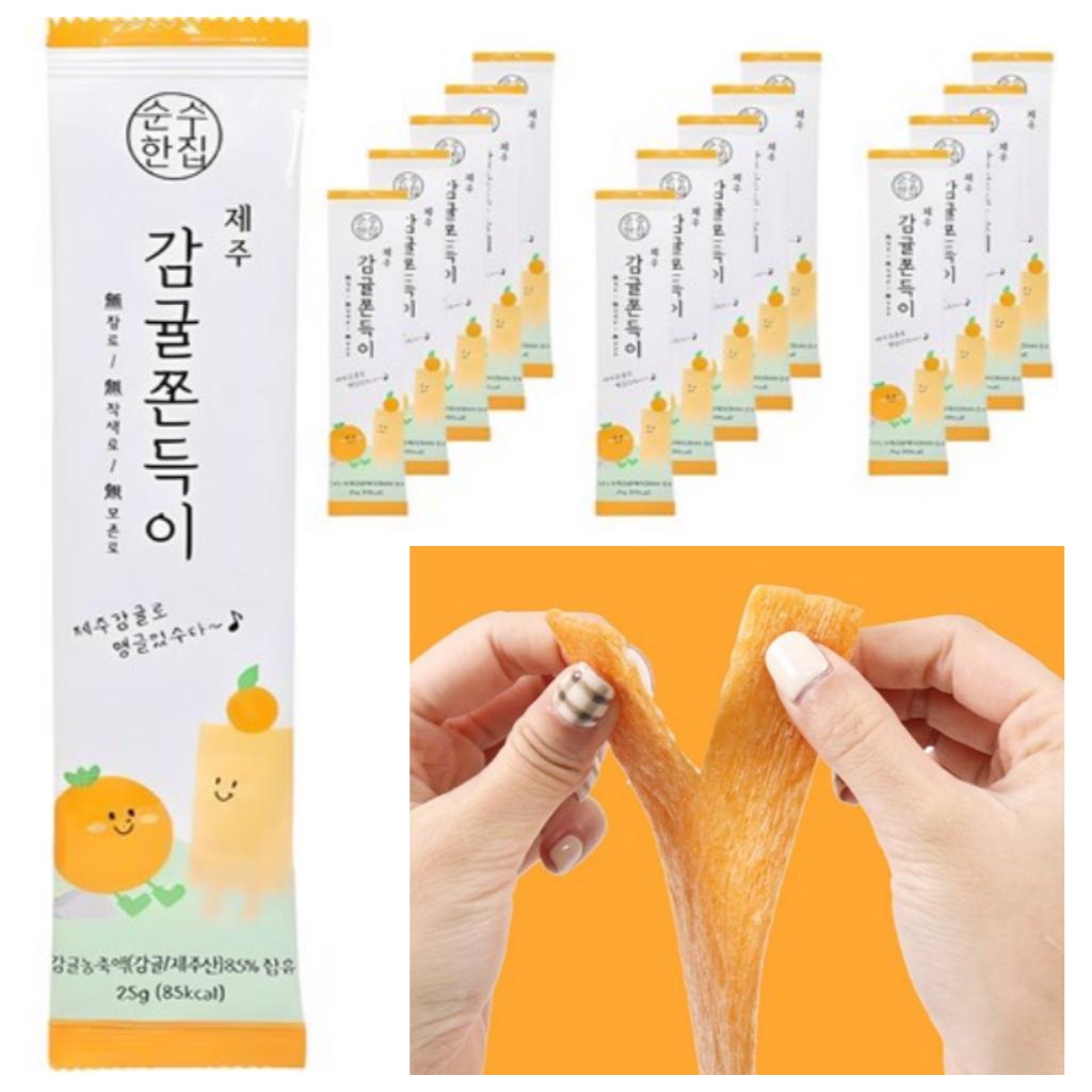 [Soonsoo House] Jeju Tangerine Chewy Snack 25gx15EA