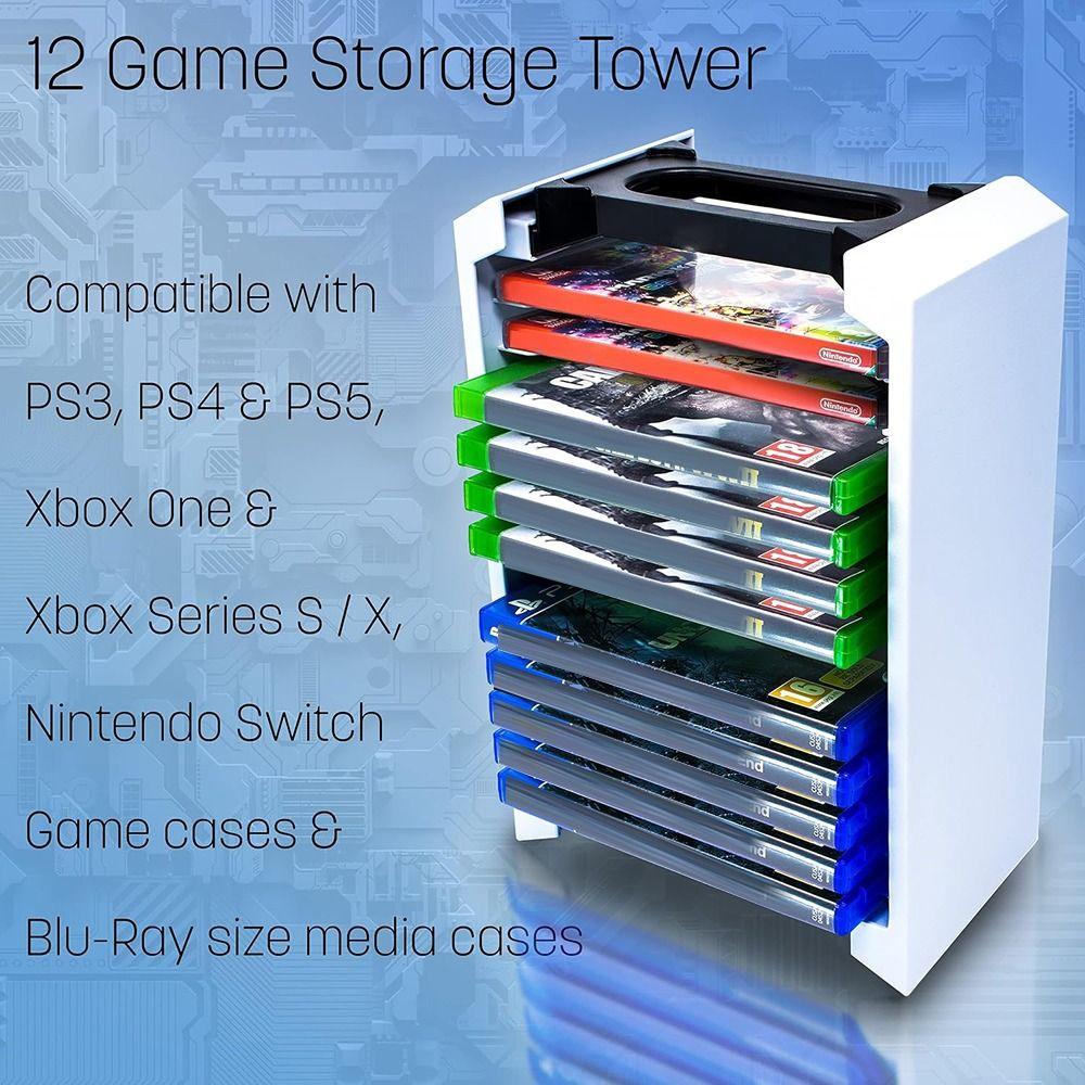 Host CD Box Halter Kunststoff Vertikaler Ständer Heißer Film Disk Organizer für PS4/PS5/Xbox One Spieleliebhaber