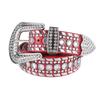 Unisex Fashion Rivet Belt with Rhinestone Alloy Pin Buckle