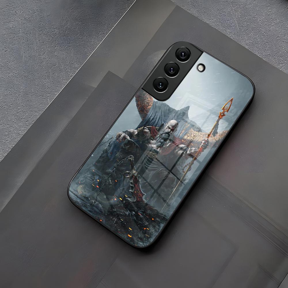 God Of War Ragnarok Phone Case Glass For Samsung Galaxy S23 S24 S21 S25 S22 S20 Ultra Fe Plus A55 A15 A14 Coque