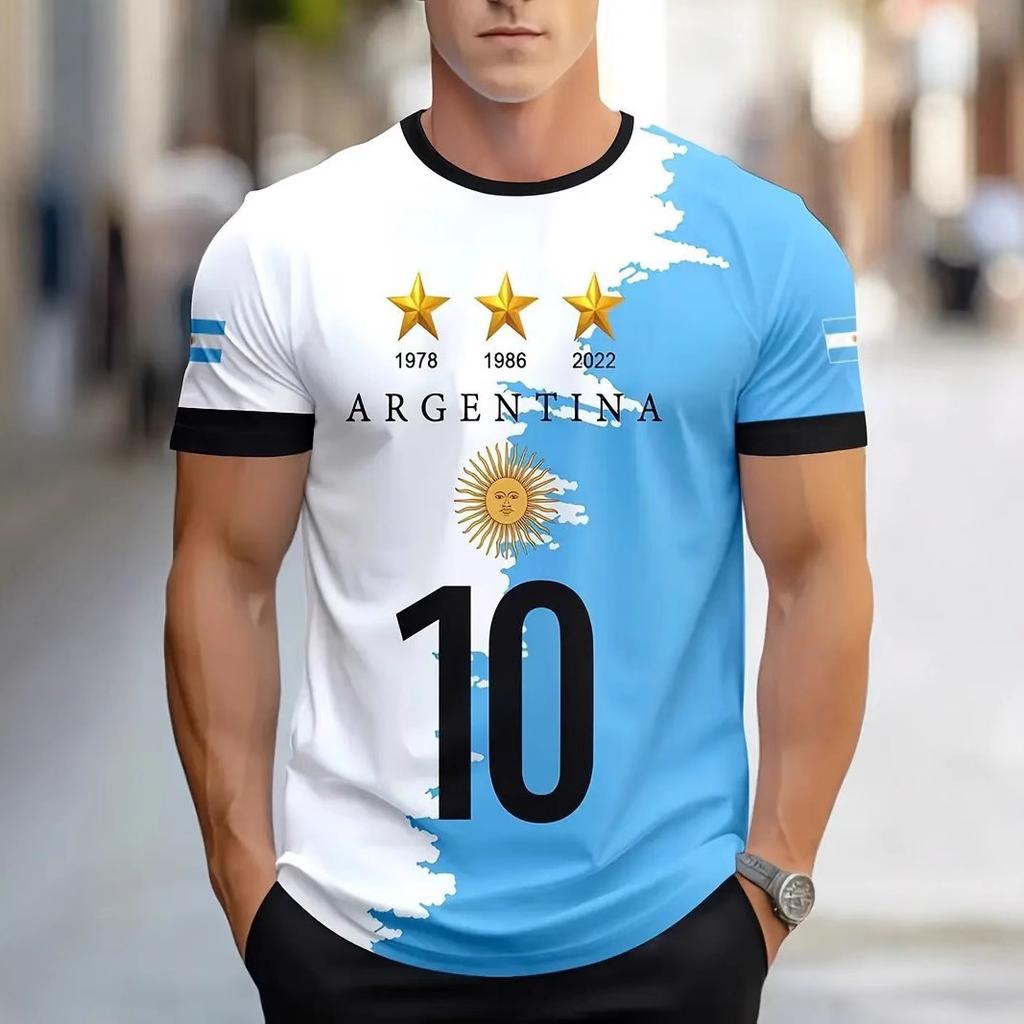 New American Football Uniform 3D Digital Printed T-shirt Men's Short Sleeved Casual Round Neck Summer T-shirt
