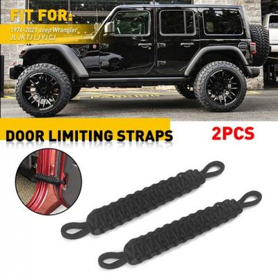Sangle de Butée de Porte Noire Ferme pour Jeep Wrangler CJ YJ TJ JK Unlimited EXV