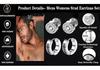 Black Stainless Steel Cross Hoop Earring Set for Men - High-End Electroplated Fashion Jewelry Studs