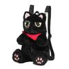 GUFER Fluffy Cat Plush Bag, Black Cat Backpack, Lolita Style, Plush Rucksack, Shoulder Bag, Cute Cat Crossbody Bag