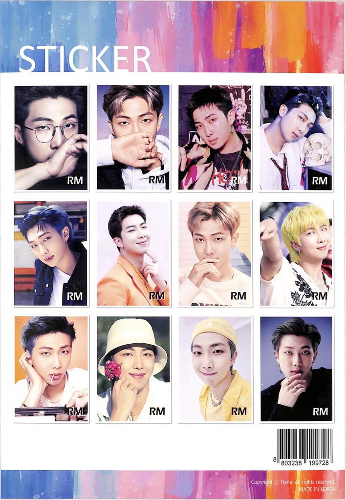 RM Namjoon BTS Bangtan Goods Poster A3 Size 12 Sheets 1 Sticker Set + [Product]