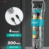 New VGR V-695 Professional Transparent Body Hair Clipper Barber IPX7 Waterproof Hair Cutting Machine Haircut Oil Head Clipper Home Beard Shaver