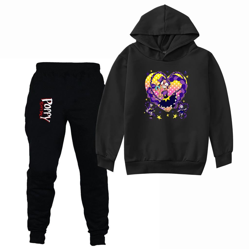4142 Kids Girls Lily Lovebraids Print Long Sleeves Hoodies Pants Clothes Set