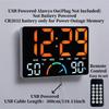 Large Digital Wall Clock TEMP Humidity Week Comfort Level 2 Alarm Snooze Table Clock 12/24H Count-up Countdown LED Clock