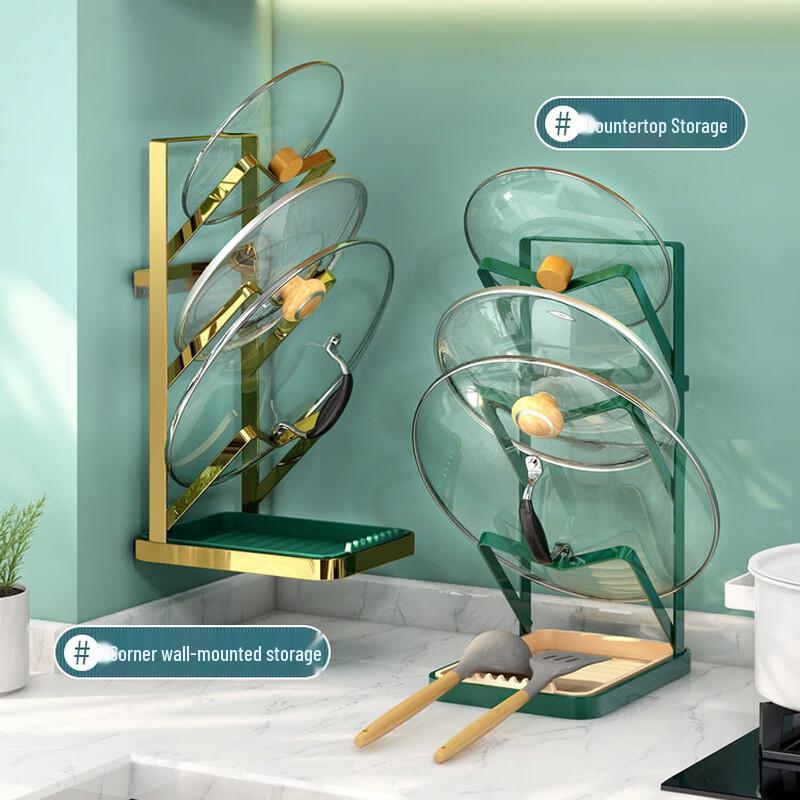 Kitchen Pot Lid and Cutting Board Storage Rack