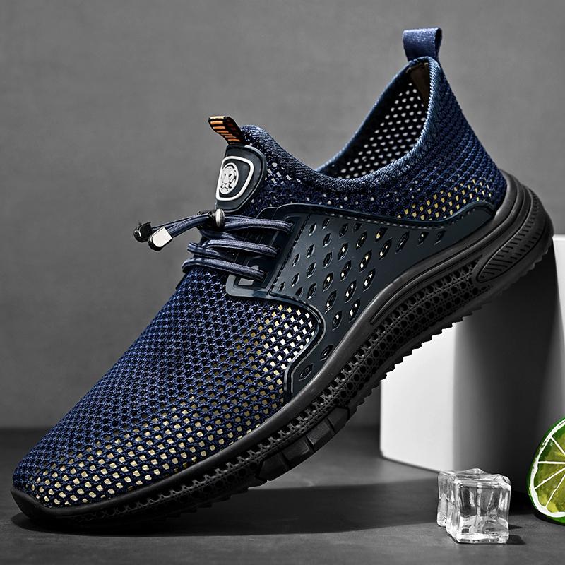 Summer Hollow Out Mens Loafers High Quality Breathable Sneakers for Men Shoes Outdoor Casual Walking shoes Comfy Moccasin Flat