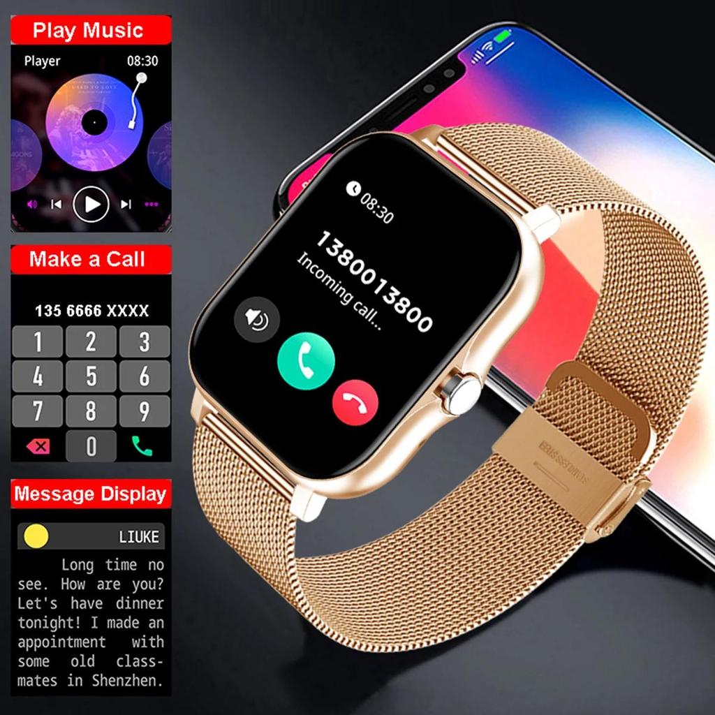 2026 New Smart Watch For Men Women Gift For Xiaomi Full Touch Screen Sport Fitness Watches BT Call Digital Smartwatch Wristwatch