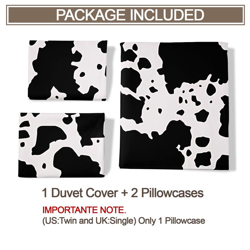 Cow Spot Print Duvet Cover Set Comforter Cover Bedding Set No Filler Farm Minimalist Adult Master Bedroom Bed Cover