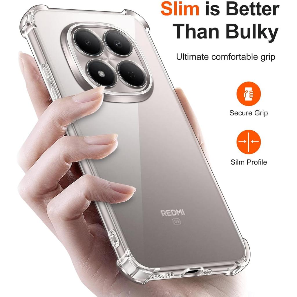 Four-Corners Shockproof Transparent TPU for Xiaomi Redmi Note 15 Pro 5G Pro+ Plus Note15 4G Protective Cover Shell Coque Fundas