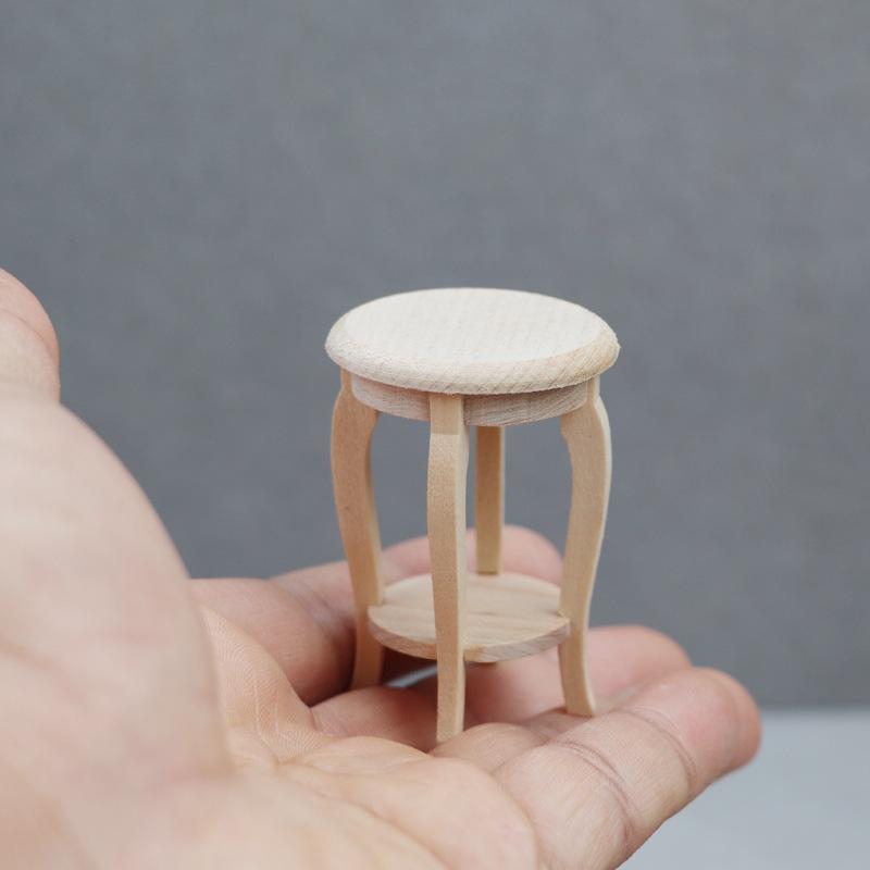 1/12 Scale Miniature Wooden Bonsai Stool Model Ornament - DIY Miniature Photography Props- Seasonal Decor - Perfect Gift