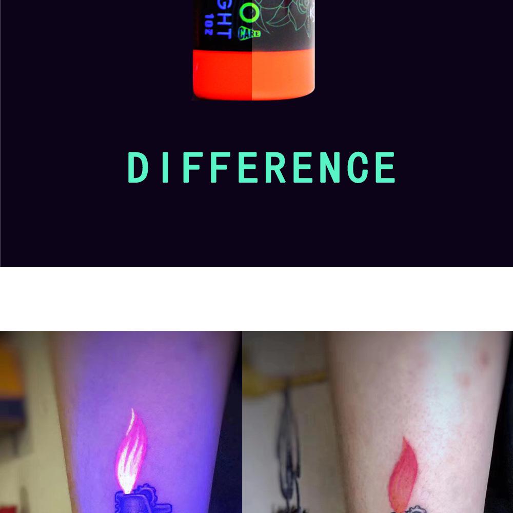Eight Shades of Fluorescent Purple Tattoo Ink - 15ml/0.5oz, Easy To Apply