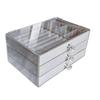 3-Layer Flannel Jewelry Box High-Capacity Earrings Necklaces Storage  Home Storage