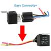 JD1914 5Pcs 5-Pin Auto Car Vehicle 12V 40A Relay Base Socket Control Wire Set
