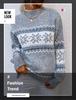 Women's Autumn/Winter Snowflake Pullover Sweater with Semi-High Neck