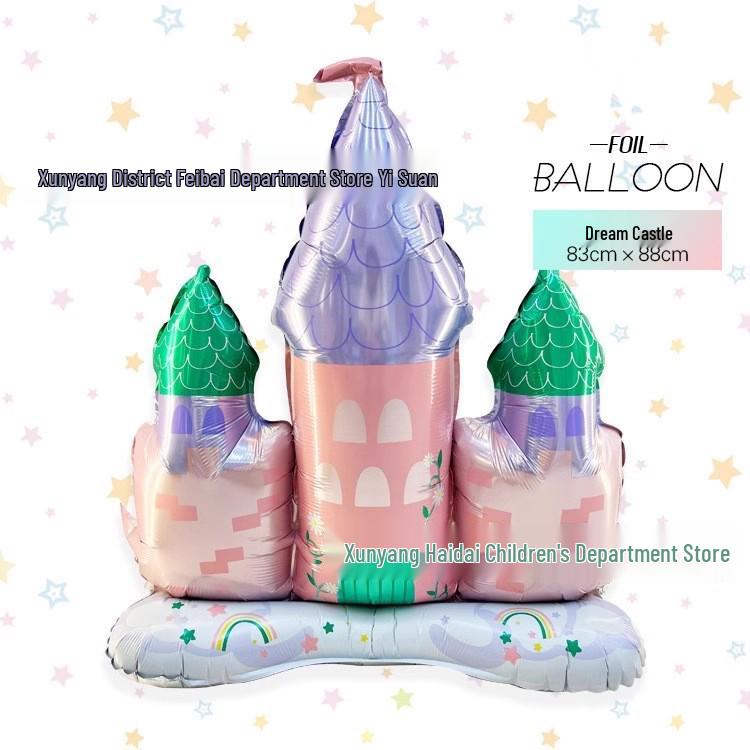 Traumprinzessin Schloss Kürbis Kutsche Folienballon - Schaukelbär Geburtstagsparty Dekoration Requisite