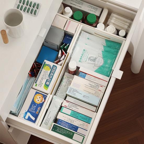 Expandable Storage Box Drawer Organizer with Dual Handles Adjustable 11"-20" Drawer Divider Storage Box for Bedroom Kitchen Closet