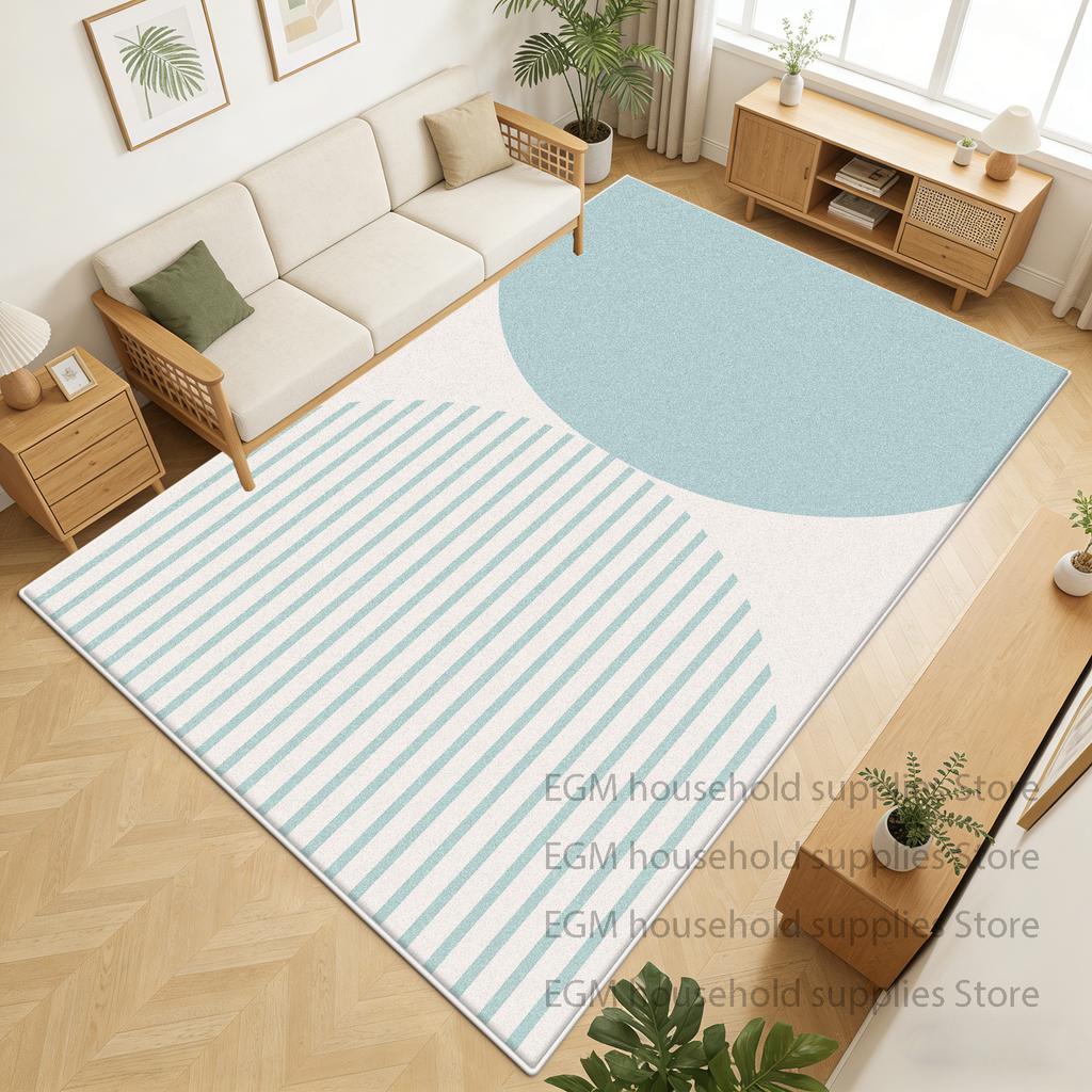 Modern Luxury Carpet Simple Living Room Decoration Large Size Rug Non-slip Bedroom Office Lounge Short Velvet Floor Mat Washable