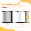 Adjustable Safety Gate W/ One Extensions, Four Adjustable Screws, Black