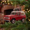Unique Ornament for Christmas Tree Car Hanging Ornament, Acrylic Flat Print Pendant Elegant Decoration Rearview Mirror, Festive Holiday Decoration,