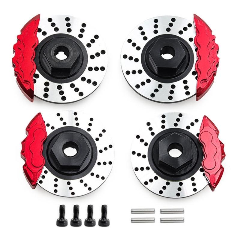 

Set Of 4 Aluminum Alloy Wheel Wheel Hubs And Brake Disc Brake Rotor For 1/10 Scale Remote Control Cars 1