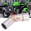 Motorrad Auspuff Mittelrohr Edelstahl 1mm Dick Ersatz für Ninja ZX10R 2008‑2021