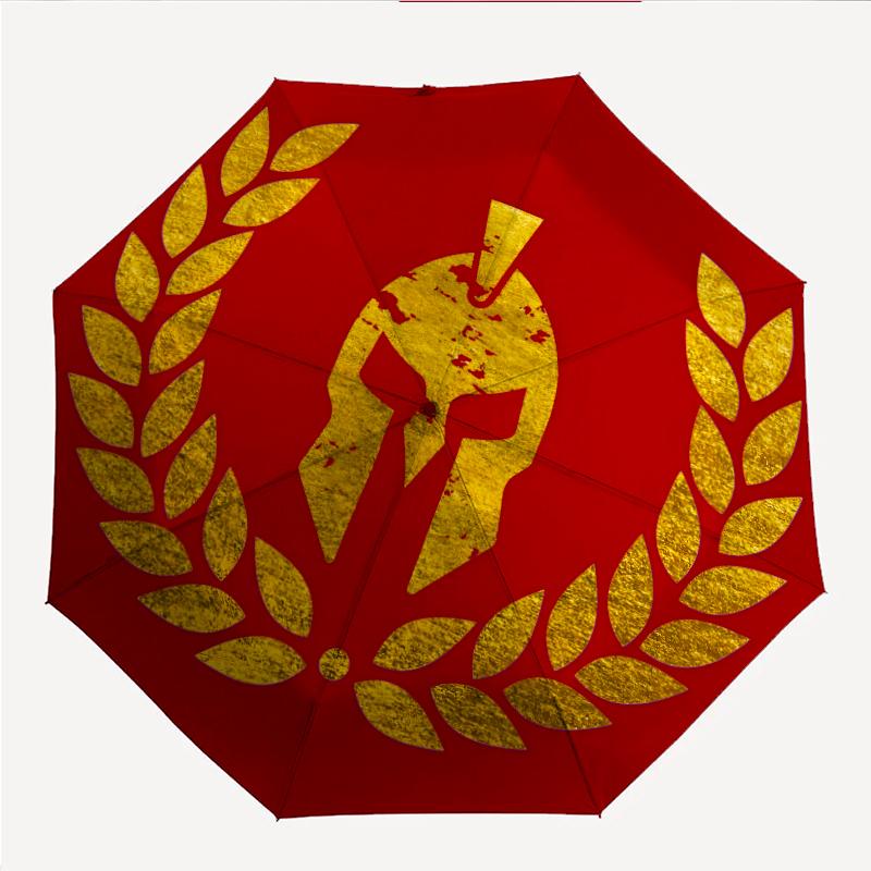 Gladiator Helmet Fashionable Automatic Opening/Closing Folding Umbrella. Portable and Foldable, Ideal for Gift, Travel, and Daily Use.