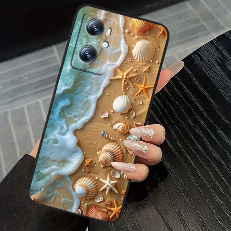 Cartoon Anime Turtle Elephant Phone Case For OPPO Reno 5 6 7 A96 A40 A58 Realme GT A74 A78 Neo2 A74 A78 Find X5 X3 X7 X8 Black