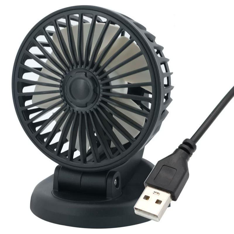 360° Car Folding Fan Single Head Cooling Fan For Car Vehicle Summer Cooling Fan 5V/12V USB/Cigarette Lighter Plug Car Fans