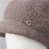 Women's Autumn Winter Warm Knit Hat Thickened Milk Duck Tongue Hat Rabbit Fur Hat for Middle-Aged and Elderly People