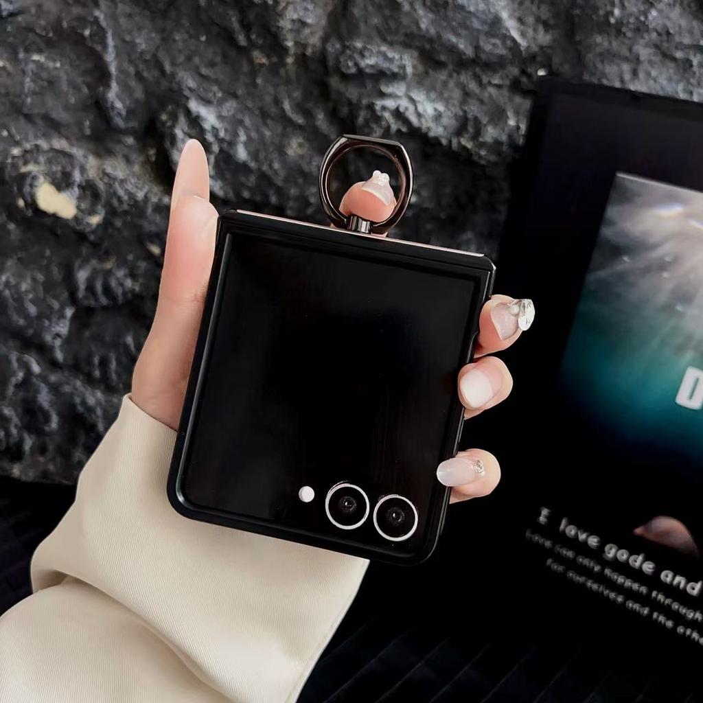 Skórzany etui typu ring do Samsung Galaxy Z Flip 7 6 5 Fold biznesowe Modne z obsługą ładowania bezprzewodowego Magsafe Pokrowiec ochronny