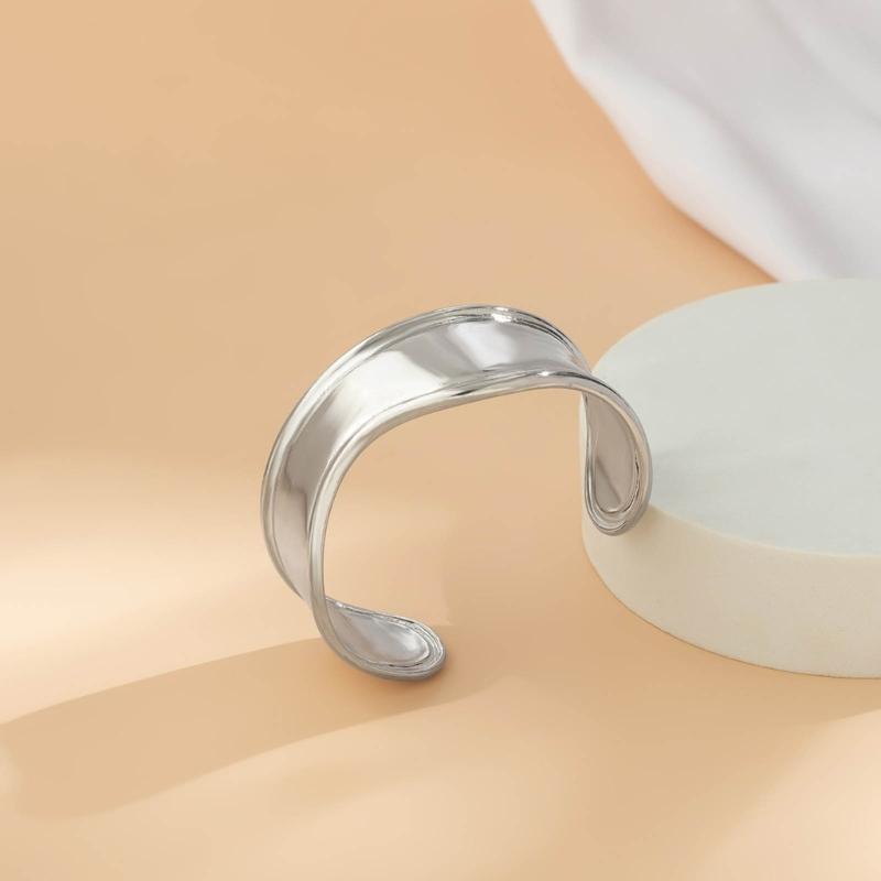 Fashionable Wide Opening Bracelet Irregular Bracelet Irregular Shape Wristlet Unique Wide Cuff Bracelet for Women Girls